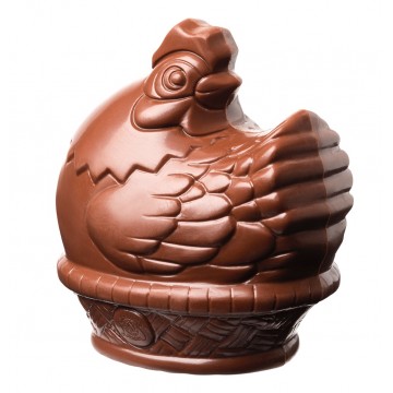 Sujet père Noël noir 50 g en chocolat Leonidas